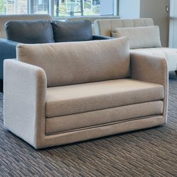 Light Gray Sleeper Loveseat Sofa Bed