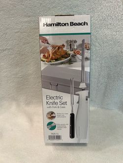 Hamilton Beach Electric Knife Set with Fork & Case