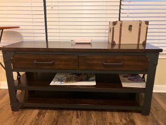 Wooden metal desk / coffee table
