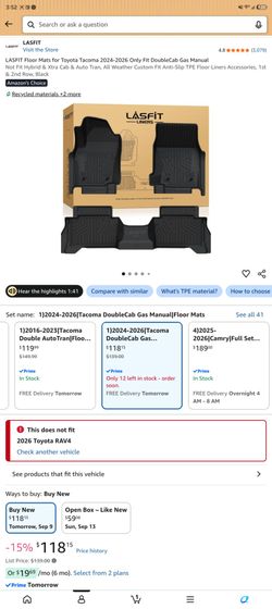 2025 Tacoma Mats