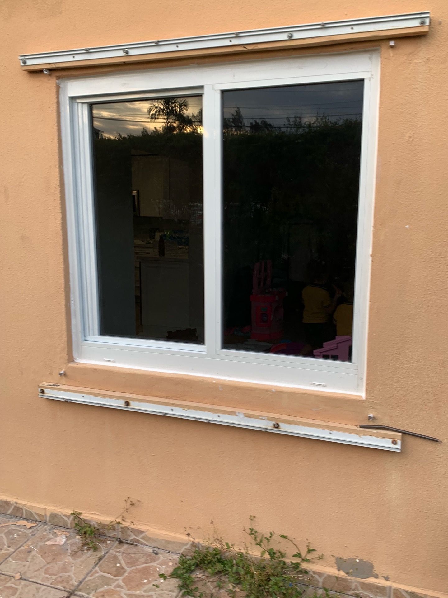 53 x 50 Horizontal Roller White Tinted Impact Window