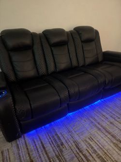 Black rubber couch
