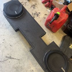 2 Kenwood 12’s In Box For Under Dodge Ram Backseat One Speaker Is Blown