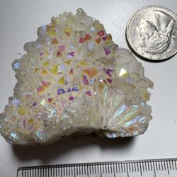 Rainbow Aura Quartz Cluster