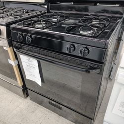 $429(MSRP$679) Black Hotpoint Oven Range with Heavy Duty Steel Grates and Sealed Cooktop Burners