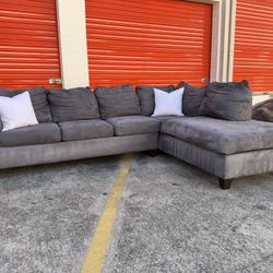 Grey L-Shaped Sectional For Sale!