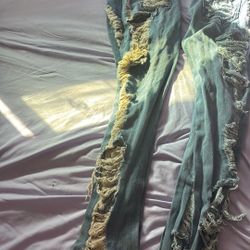 ripped Stack Jeans / Xsmall 