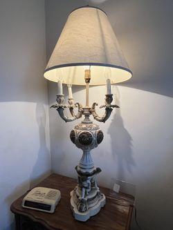 Vintage Italian Cherub Angels Lamp
