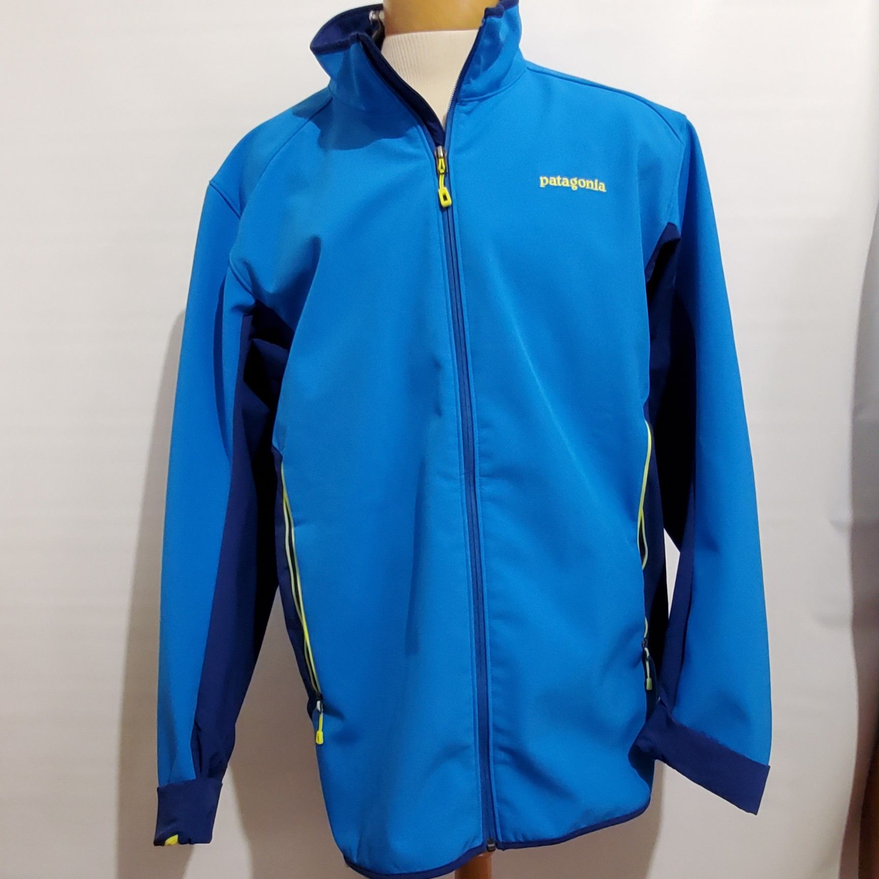 Patagonia Polartec Full Zip Soft Shell Jacket Blue Mens Size Extra Large XXL