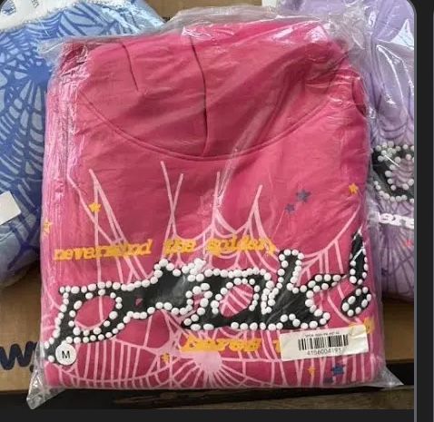 Sp5der Worldwide Pink Hoodie Authentic