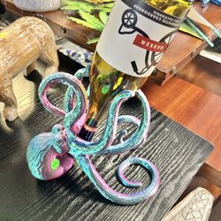 New Handcrafted Resin Octopus Wine Holder 
