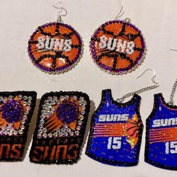 Phoenix Suns custom earrings