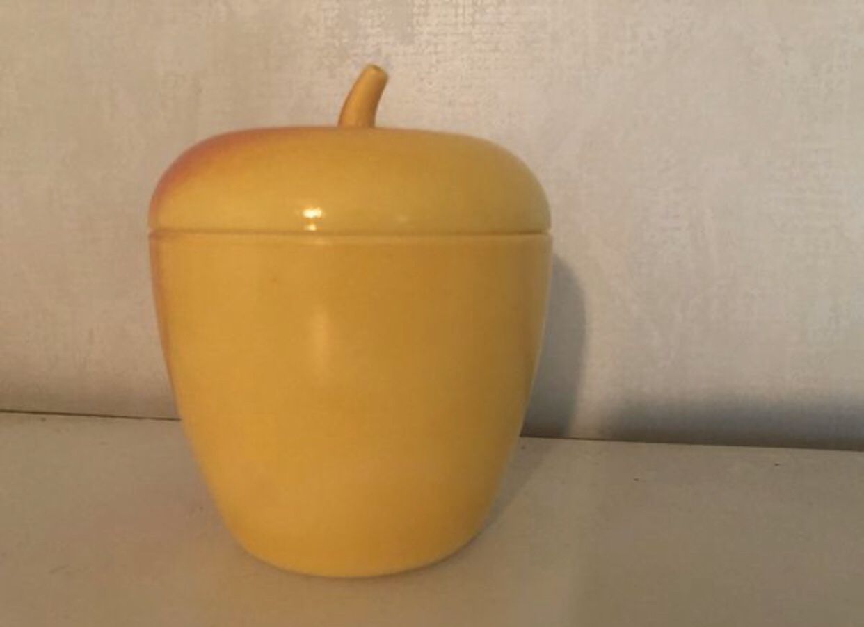 Apple Fall Decoration Glass Jar Keepsake Gift Storage Red Orange Ombré Teaching Teacher Gift Candy Dish