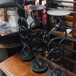 3pc Tall Candles Holders 