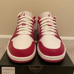 Jordan 1 Low Gym Red White (Men’s 9.5)