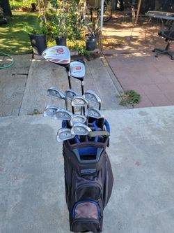 Taylormade Burner & Ping Zing Golf Club Set Stiff Flex Right Handed W/Datrek Cart Bag