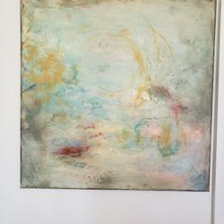 Original Abstract Painting On Canvas 24"x24"