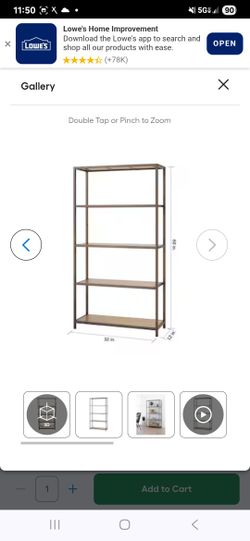 5-tiet bronze wood shelving