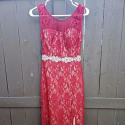 Prom Party Wedding Cocktail Size 5 Red Dress