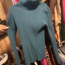 Teal Turtle Neck