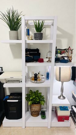 White Ladder Bookshelf 4-Tier