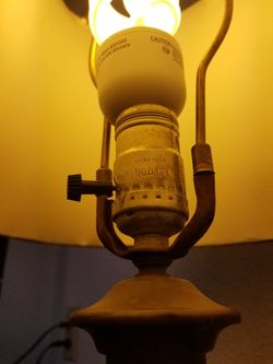 Vintage bronze metal lamp
