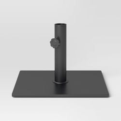 25lb Steel Square Outdoor Patio Market Table Umbrella Base Black