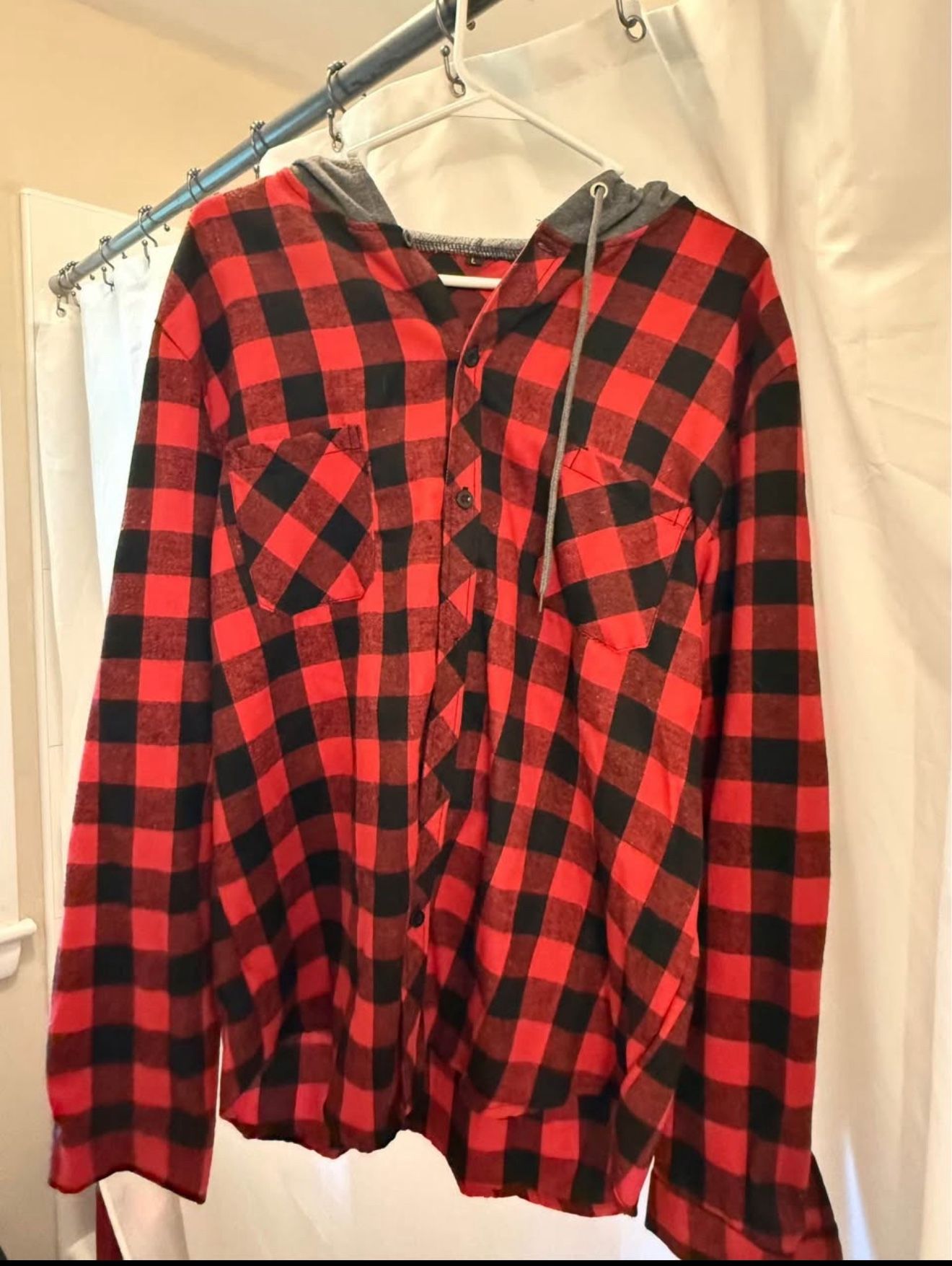 Red and black breathable hoodie