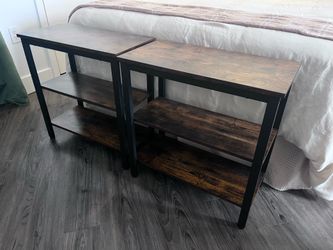 Side tables with shelves