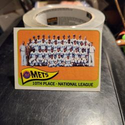 1965 Topps Baseball New York Mets Team Card Vg Grade