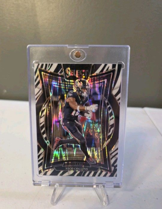 2024 Panini Select NICO COLLINS Zebra Prizm SSP Houston Texans