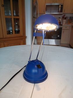 Adjustable Blue Desk Lamp