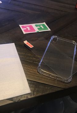 iPhone X and XS gel case and tempered glass combo