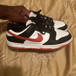 Red Black And White Nike Dunk Lows
