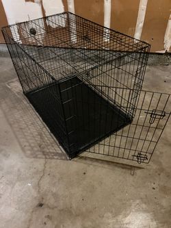 Large Wire Dog Crate Kennel Folding - Good Condition