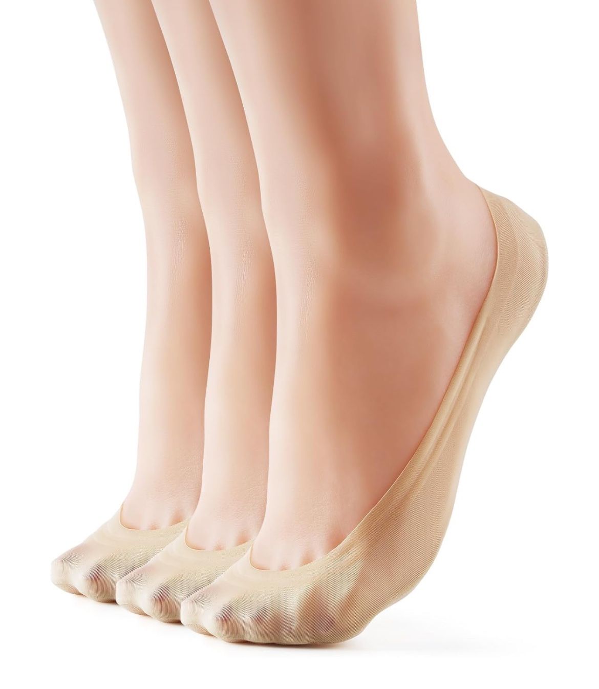 Wisvooo Pairs No Show Socks Women Nylon Ultra Low Cut NonSlip