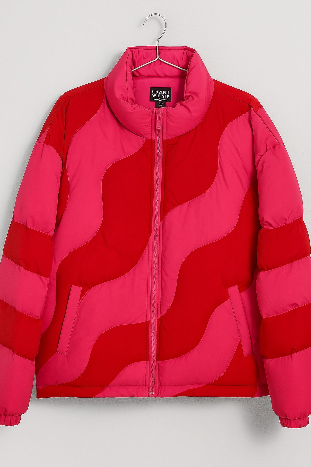 Pink & Red Puffer Jacket