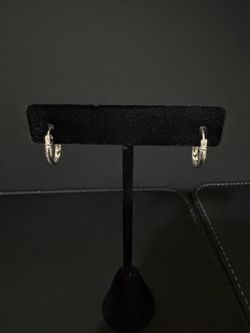 Sterling silver half inch hoop earrings