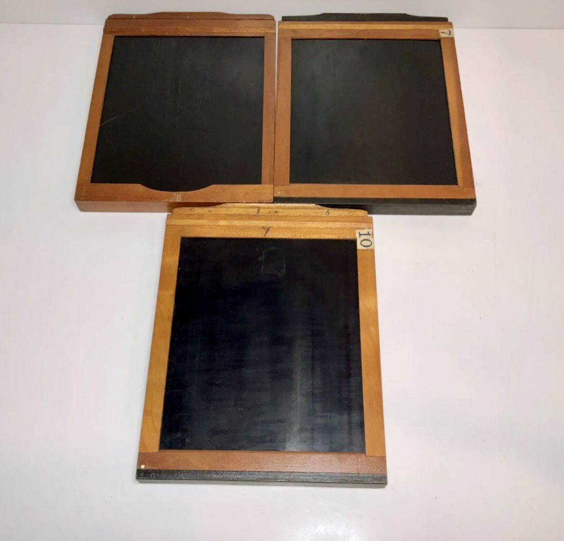 Rochester Camera Lot Of 3 ~ 4x5 Film Holders ~ Antique, Wooden Frame, 1898