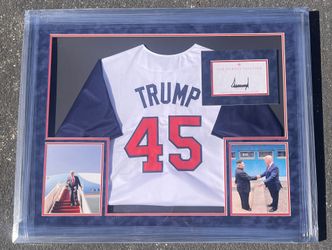 Donald Trump Signed Jersey Display JSA Authenticated MAGA RARE President 
