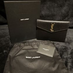 Saint Laurent YSL Envelope Clutch – Brand New, Never Used – Full Set