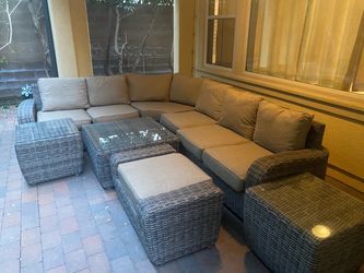 Outdoor Wicker Sectional Patio Furniture Set