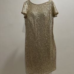 Sequin Gold Maxi Dress