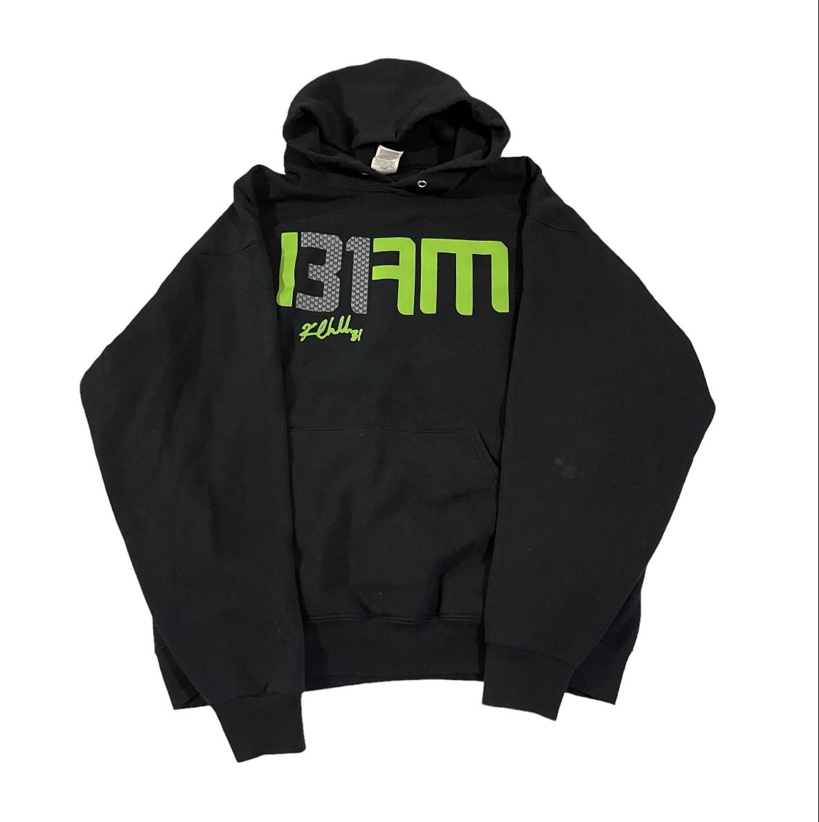 Jerzees NuBlend Pullover Hoodie Mens Size Large Black Long Sleeve Sweater