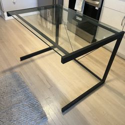Sleek Glass Desk. Computer Desk. Glass Table 