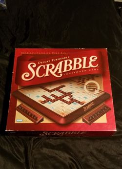 $40 Vintage 1999 Scrabble Deluxe Ed. feat Rotating Turntable Base Milton Bradley/Hasbro Great Condition!