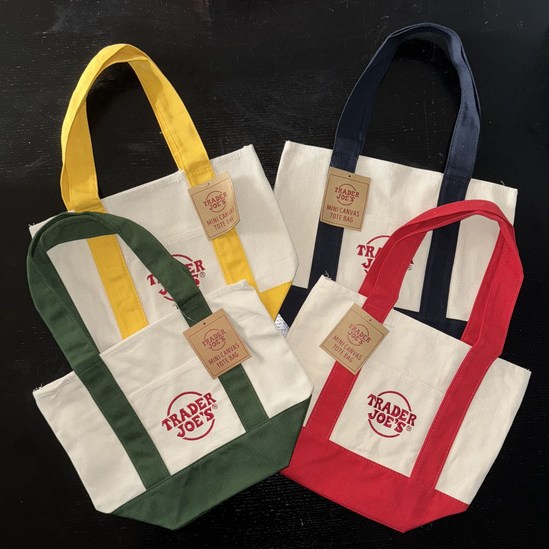 Trader Joe’s Christmas Mini Canvas Totes