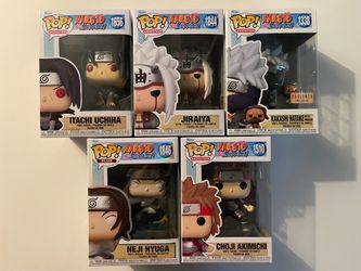 Naruto Shippuden Funko Pops (Jiraiya, Kakashi, Itachi, Neji and Choji)
