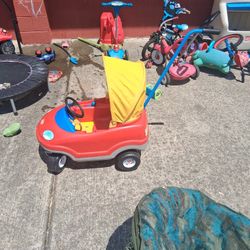 Toddlers Push Car