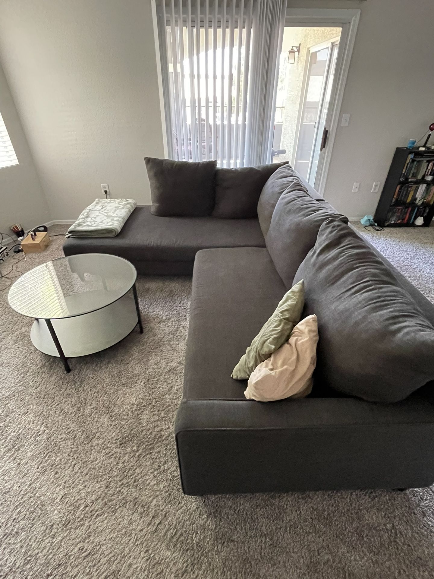 Dark Grey Couch With Chaise